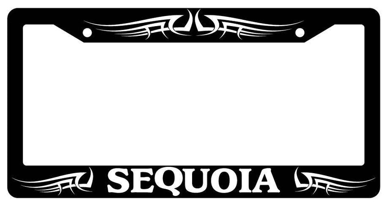 Black License Plate Frame SEQUOIA TRIBAL 