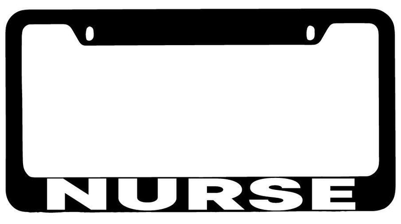 Nurse Black METAL License Plate Frame  Mod-GRAPH9856236-7801