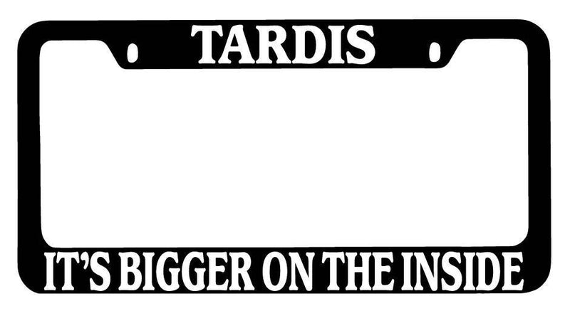 Black METAL License Plate Frame Tardis It&