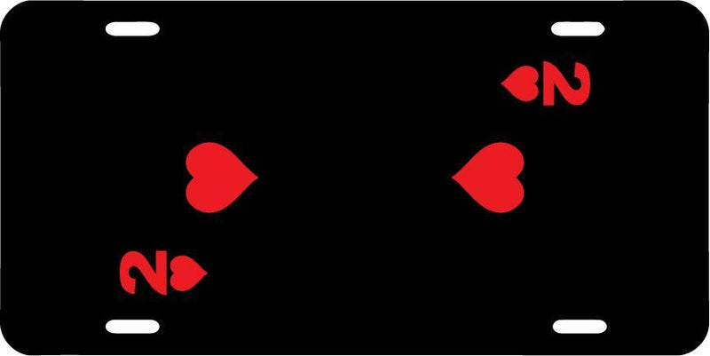 Two Of Hearts Black Vanity License Plate Mod-GRAPH9856236-7688
