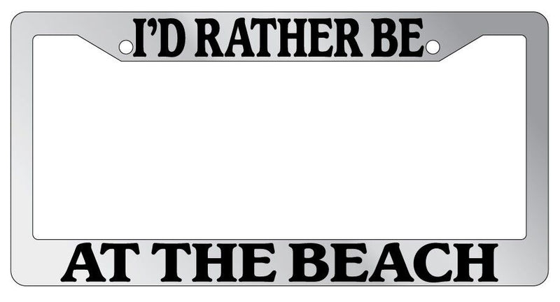 Chrome METAL License Plate Frame I&