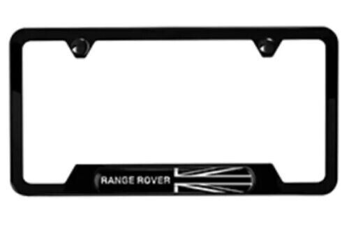 Range Rover Land Rover Logo Black Finish Steel License Plate Frame Genuine New