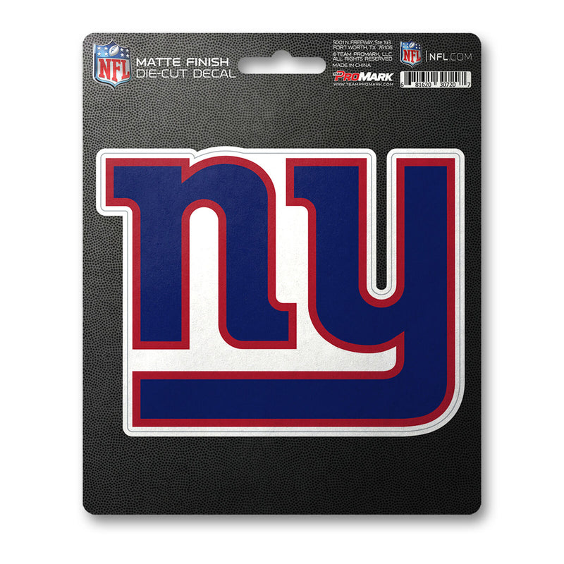 NFL New York Giants Decal Matte 5"X6.25" Auto Boat Cooler Luggage