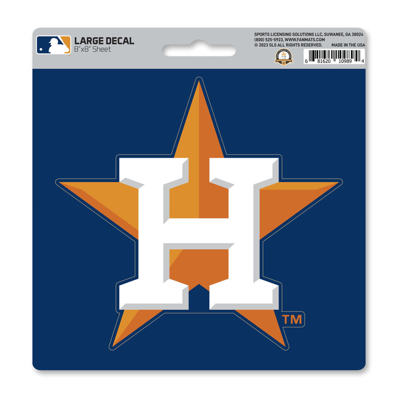 MLB Houston Astros Decal Large 8"X8" Auto RV Boat Cooler Luggage