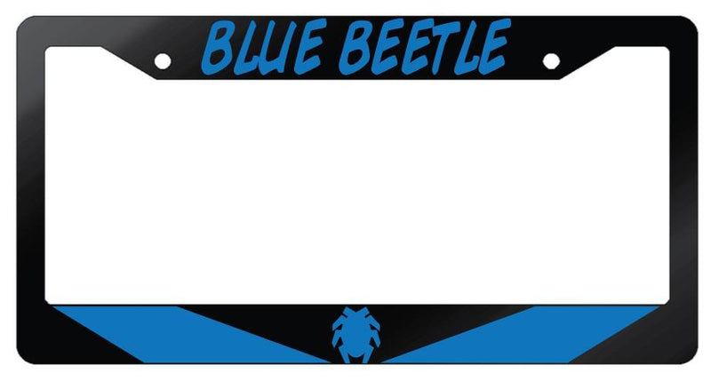 Blue Beetle Glossy Black Plastic License Plate Frame DC  Mod-GRAPH9856236-6960
