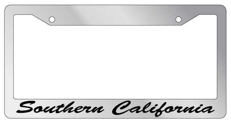 Chrome METAL License Plate Frame Southern California Cursive Auto Accessory  Mod-GRAPH9856236-9017