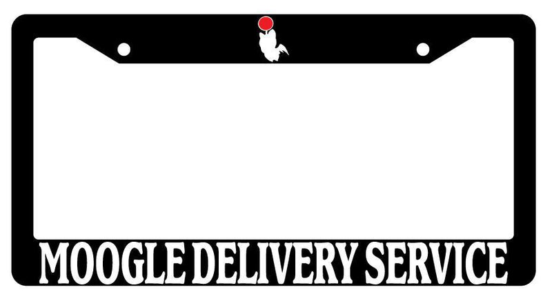 Moogle Delivery Service Black Plastic License Plate Frame Final Fantasy  Mod-GRAPH9856236-3715
