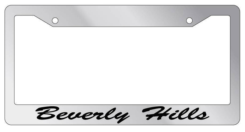 Chrome METAL License Plate Frame For Beverly Hills Cursive Auto Accessory 1129  Mod-GRAPH9856236-9662