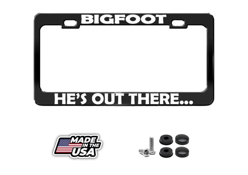 Metal License Plate Frame Bigfoot He&