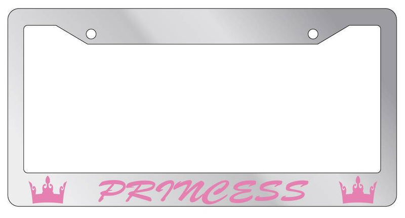 Chrome METAL License Plate Frame PRINCESS Auto Accessory  Mod-GRAPH9856236-8031