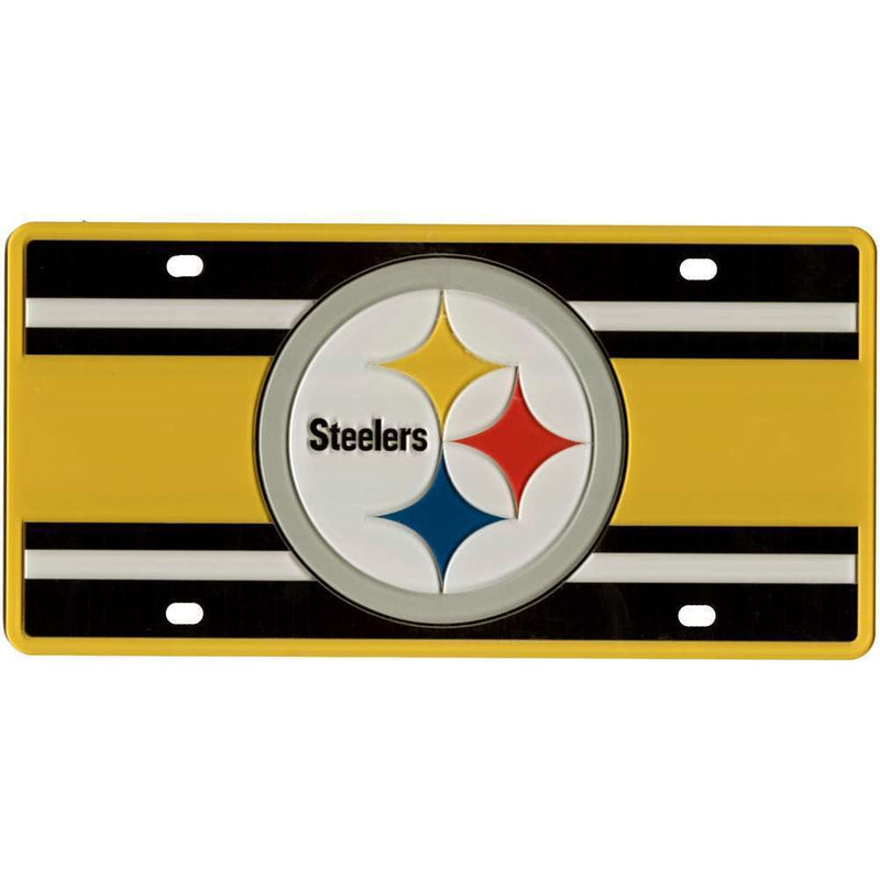 Pittsburgh Steelers Full Color Super Stripe Inlay License Plate