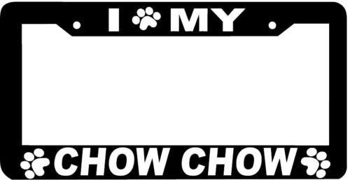 CHOW CHOW DOG paw print License Plate Frame