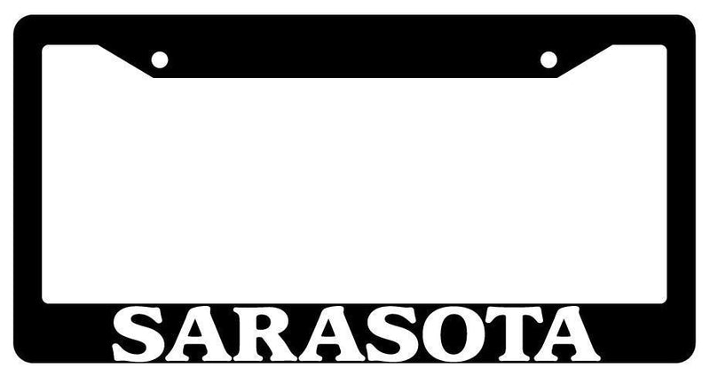 Black License Plate FrameNew City State Sarasota Auto Accessory 2662  Mod-GRAPH9856236-1428