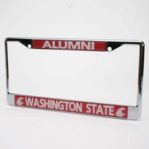 NCAA Washington State Cougars Alumni Metal License Plate Frame W/domed Insert