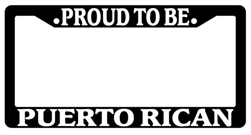 Black License Plate Frame Proud To Be Puerto Rican Auto Accessory Novelty  Mod-GRAPH9856236-2550