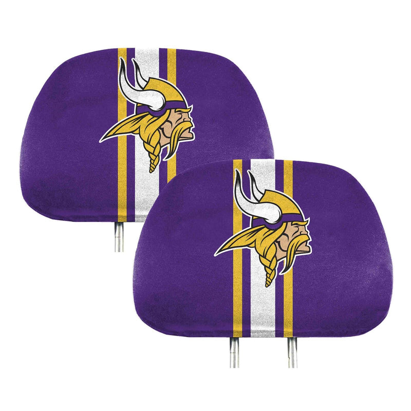 NFL Minnesota Vikings New 2-Piece Printed Headrest Covers