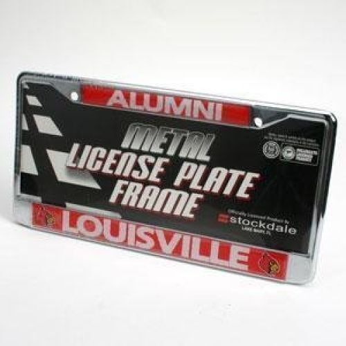 NCAA Louisville Cardinals "alumni" Metal  License Plate Frame - Chrome