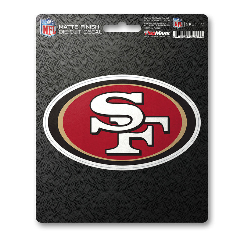 NFL San Francisco 49ers Decal Matte 5"X6.25" Auto Boat Cooler Luggage