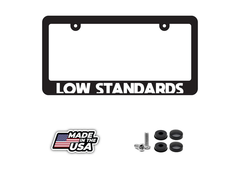 Low Standards License Plate Frame - JDM Cover Includes Mounting Hardware
