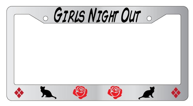 Girls Night Out Chrome License Plate Frame  Mod-GRAPH9856236-4192