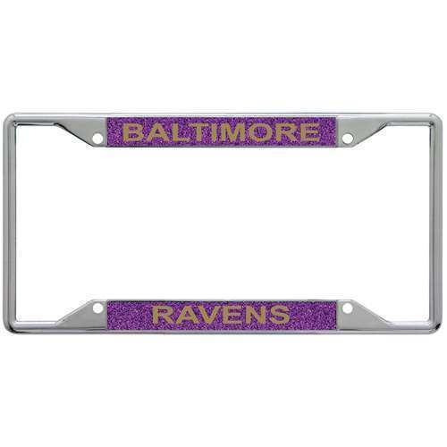 NFL Baltimore Ravens Metal Inlaid Acrylic License Plate Frame