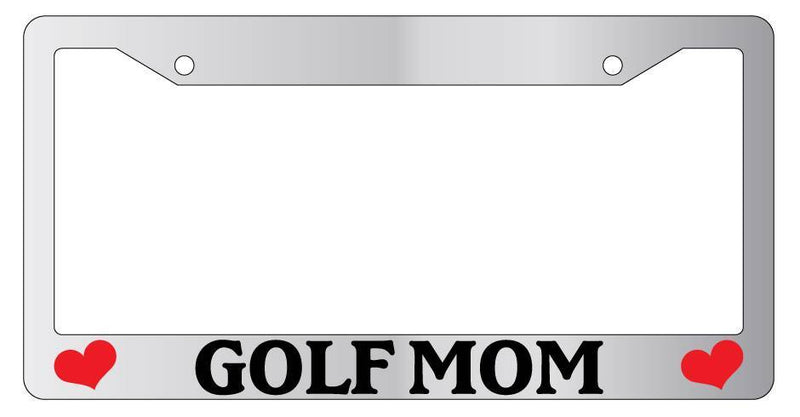 Chrome METAL License Plate Frame GOLF MOM Auto Accessory 784  Mod-GRAPH9856236-8987