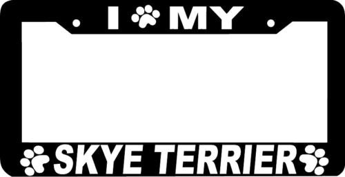 SKYE TERRIER DOG paw print License Plate Frame