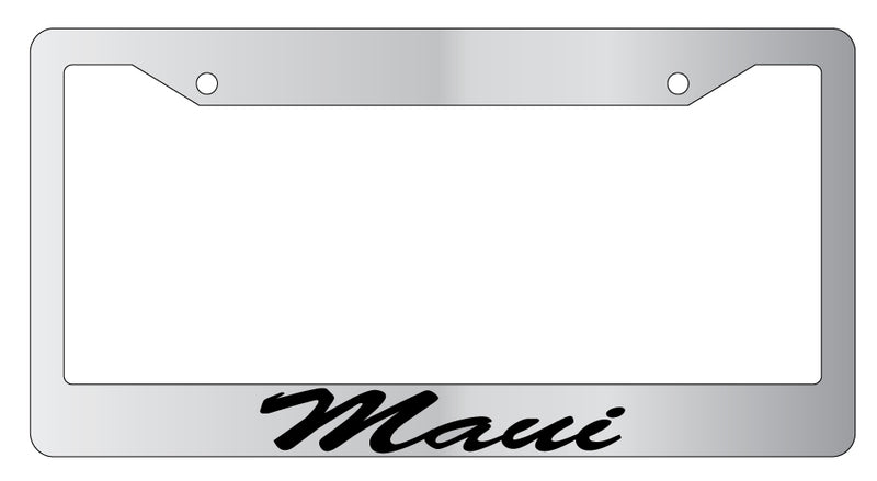 Chrome METAL License Plate Frame Maui Cursive Auto Accessory 988  Mod-GRAPH9856236-8697