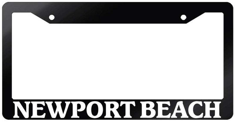 Glossy Black License Plate Frame NEWPORT BEACH Auto Accessory 2411  Mod-GRAPH9856236-7215