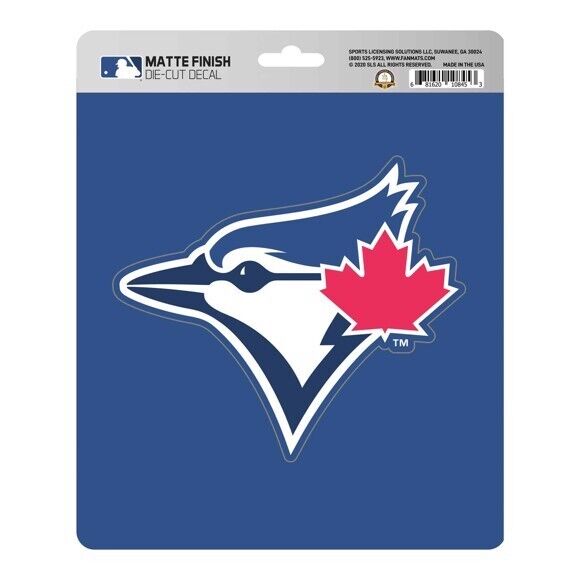 MLB Toronto Blue Jays Decal Matte 5"X6.25" Auto Boat Cooler Luggage