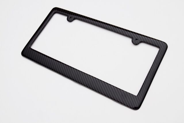REAL 2PCS 100% CARBON FIBER LICENSE Plate Frame COVER ORIGINAL 3K JDM /FF A2