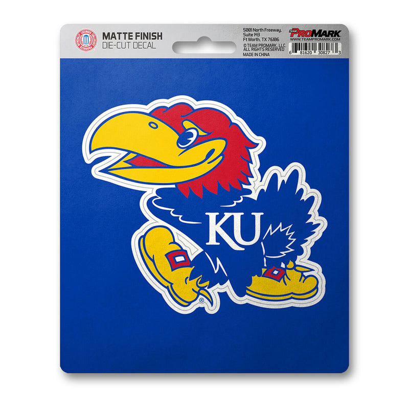 NCAA Kansas Jayhawks Decal Matte 5"X6.25" Auto Boat Luggage