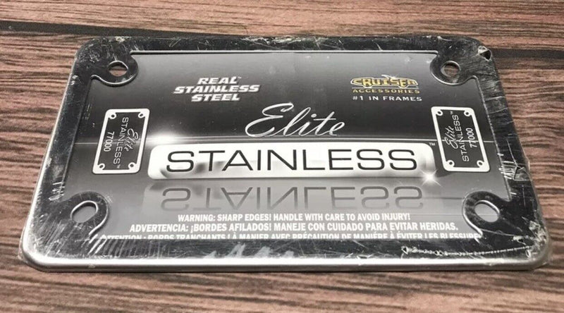 Cruiser Accessories 77000 MC Elite Motorcycle License Plate Frame Stainless