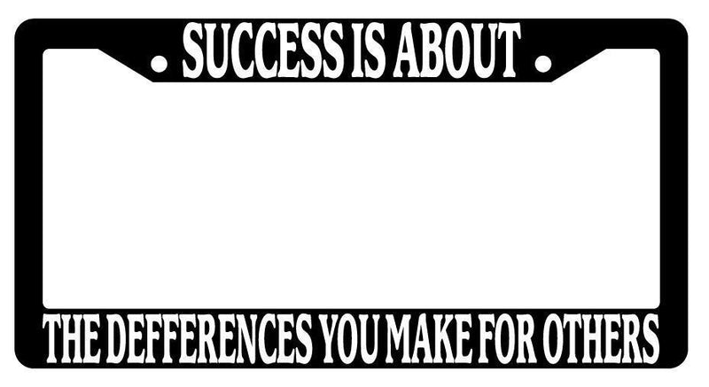 Black License Plate Frame Auto Accessory Success-Is-About  Mod-GRAPH9856236-137