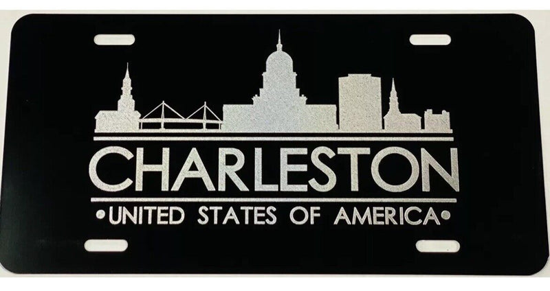 Charleston US Diamond Etched Engraved License Plate Car Tag Great Gift