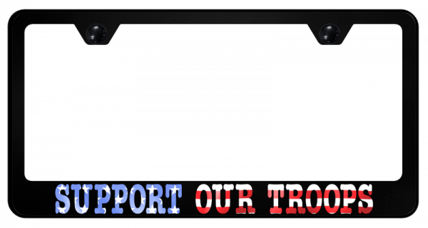 Military Support Our Troops Polycarbonate License Plate Frame Official Licensed