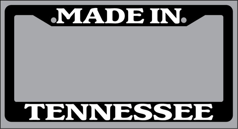 Black License Plate Frame "Made in Tennessee" Auto Accessory Novelty  Mod-GRAPH9856236-2993
