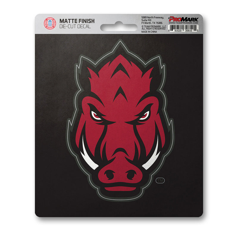 NCAA Arkansas Razorbacks Decal Matte 5"X6.25" Auto Boat Luggage