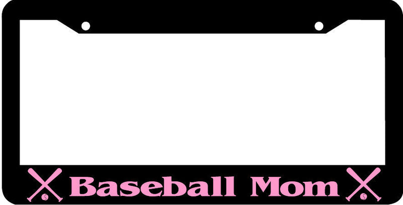 BASEBALL MOM pink License Plate Frame