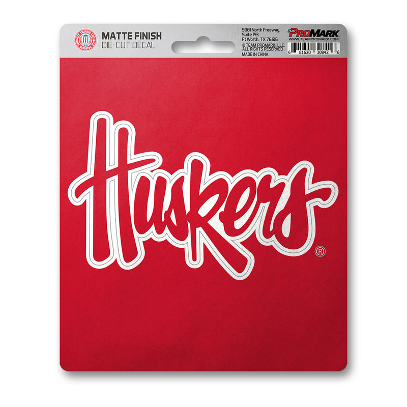 NCAA Nebraska Cornhuskers Decal Matte 5"X6.25" Auto Boat Luggage