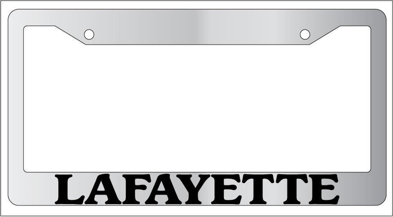 Chrome License Plate Frame New City State Lafayette Auto Accessory 1352  Mod-GRAPH9856236-6322