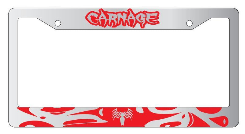 Carnage Chrome METAL License Plate Frame For Marvel  Mod-GRAPH9856236-8094