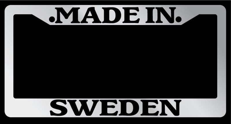 Chrome License Plate Frame "Made in Sweden" Auto Accessory Novelty  Mod-GRAPH9856236-1653