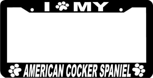 AMERICAN COCKER SPANIEL paw print License Plate Frame