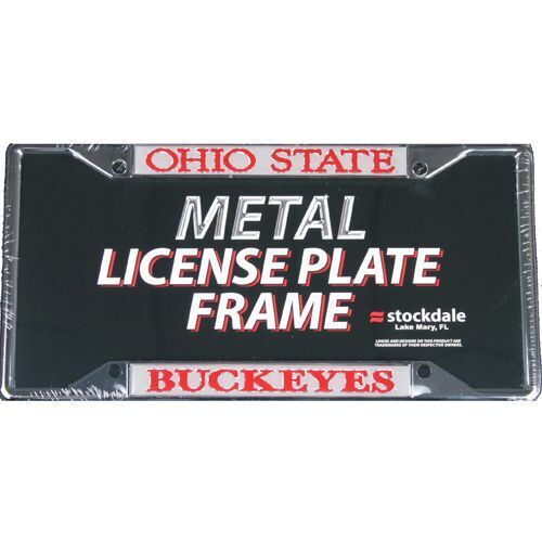 NCAA Ohio State Buckeyes Metal License Plate Frame W/domed Insert