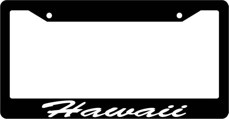 Black License Plate Frame CURSIVE Hawaii Auto Accessory 1342  Mod-GRAPH9856236-2036