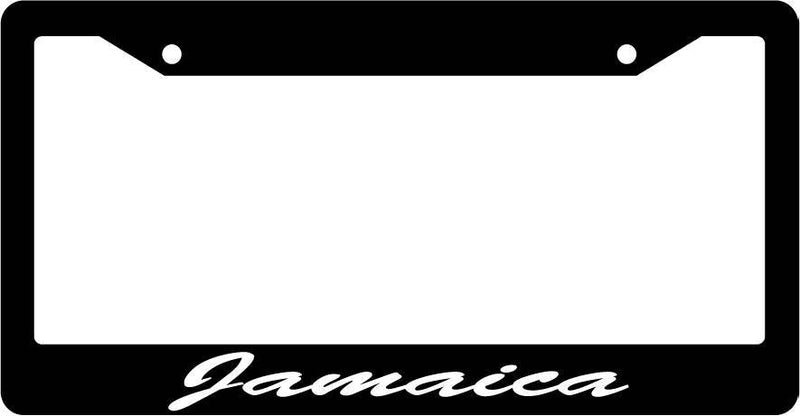 Black License Plate Frame CURSIVE Jamaica Auto Accessory 1493  Mod-GRAPH9856236-1904