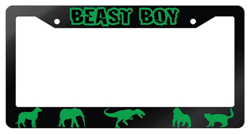 Beast Boy Glossy Black Plastic License Plate Frame DC  Mod-GRAPH9856236-6963
