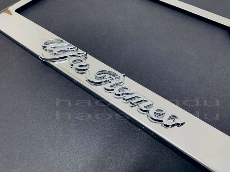1x Alfa Romeo 3D Emblem STAINLESS STEEL License Plate Frame RUST FREE + Screw Cap