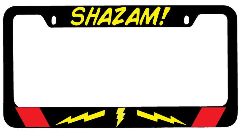 Shazam Black METAL License Plate Frame Auto Accessory DC  Mod-GRAPH9856236-7916